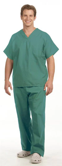 Fashion Seal Unisex Scrub Shirt, Jade Green, X-Small, Pullover with Left Breast Pocket, Style 7800