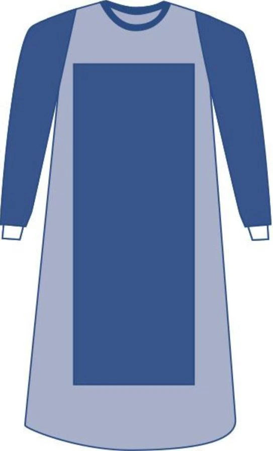 Medline Eclipse Disposable Surgical Gown, 3X-Large, Blue, AAMI Level 4, Knit Cuffs, 18/Case