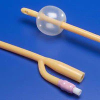 Dover 3-Way Foley Catheter, Straight Tip, Silicone Elastomer Coated, 18 Fr, 30 cc Balloon