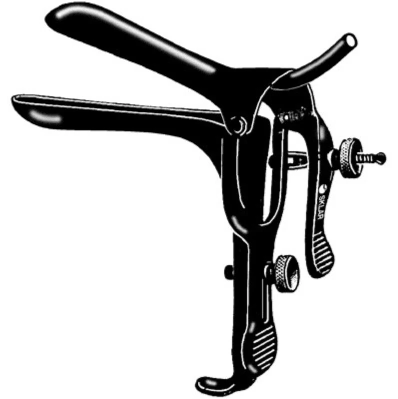 Sklar Instruments Graves Vaginal Speculum, 4" x 1-1/4", Black