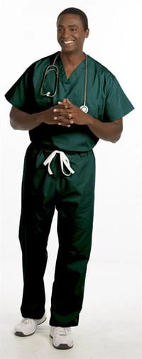 Fashion Seal Unisex Adult Scrub Pant, Fir Green, 2X Large, Drawstring, 1 Pocket, Reversible
