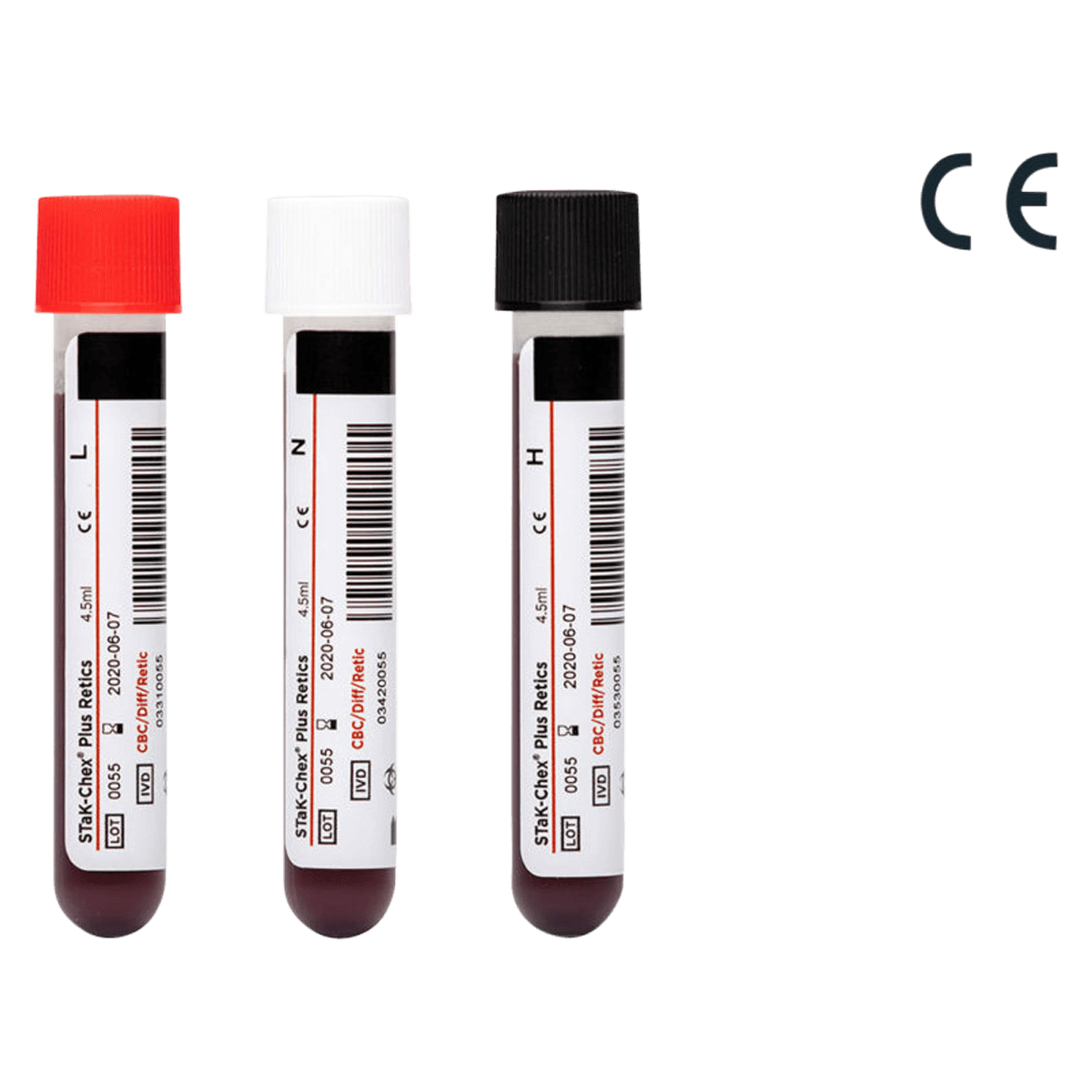 STaK-Chex Plus Retics Hematology Low/Normal/High Control, 4.5 mL Whole Blood, 12/Box