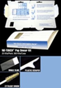 Andwin Scientific No-Touch Pap Smear Test Kit with Plastic Scraper and Brush, 1 Slide, 500/Case