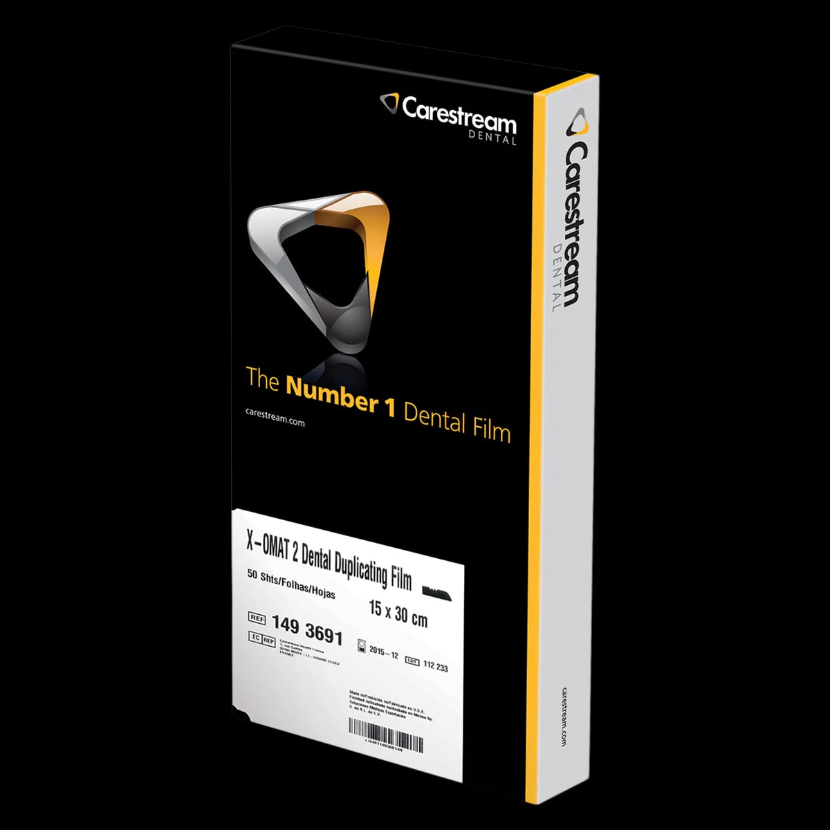 Carestream Dental X-OMAT 2 Dental Duplicating Film, 15 cm x 30 cm (6" x 12"), 50 Sheets/Box, 1493691