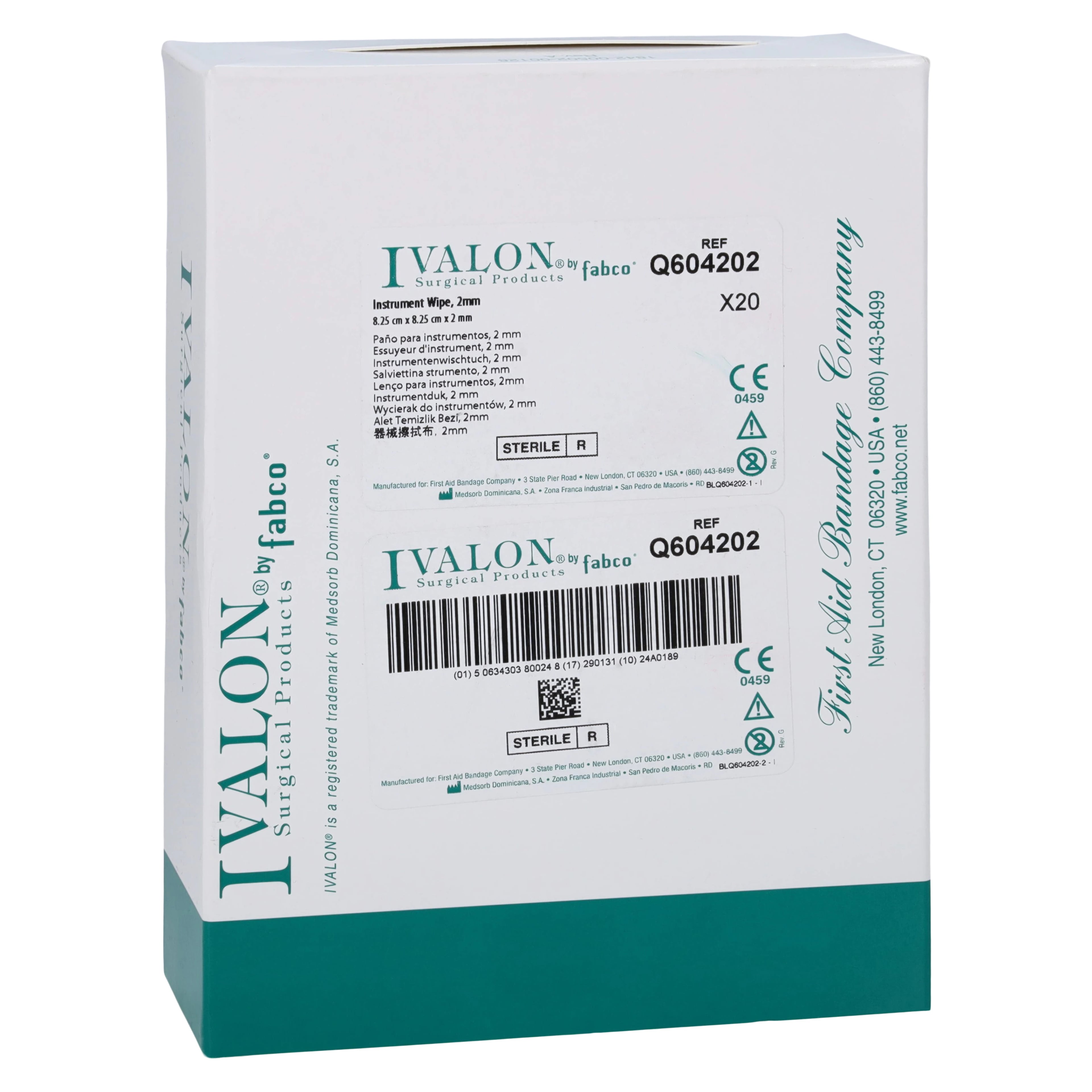 Instrument Wipe Ivalon Sterile, 20/Box