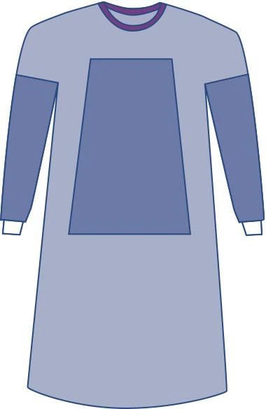 Medline Eclipse Disposable Surgical Gown, X-Large, Blue, Sterile, Hook & Loop Closure, 30/Case