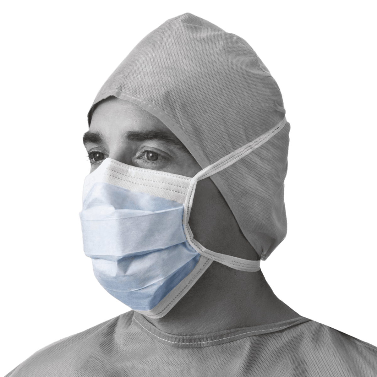 Prohibit X-tra Tie-On Face Mask, Anti-Fog, Blue, ASTM Level 1, 50/Box, 6 Boxes/Case