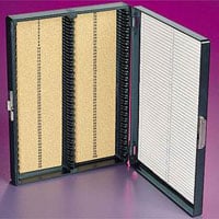 Heathrow Scientific Microscope Slide Box, Premium, Black, 100-Position, 6-3/4 x 8-3/4 x 1-3/10"