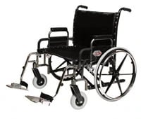 Paramount XD Bariatric Manual Wheelchair, 30" x 19 1/2", Detachable Desk Arm, Swingaway Footrest, 650 lb Capacity