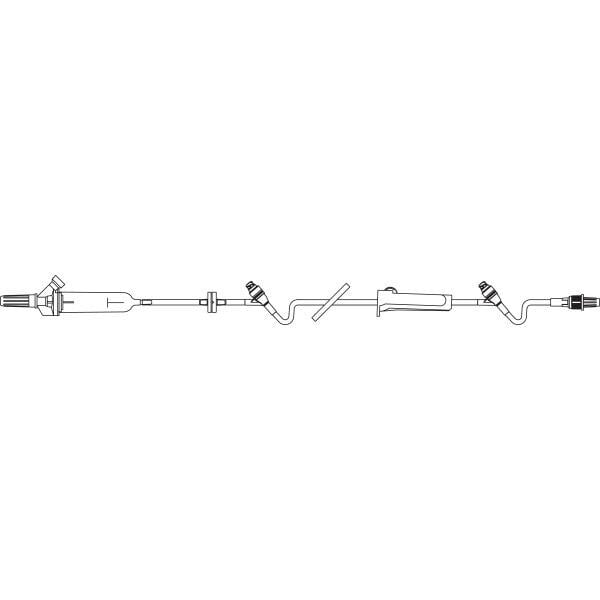 Baxter Minidrip Sol Set Continu-Flo, 60 Drops/mL, 104" Male Luer Lock, Vented, 48/Case