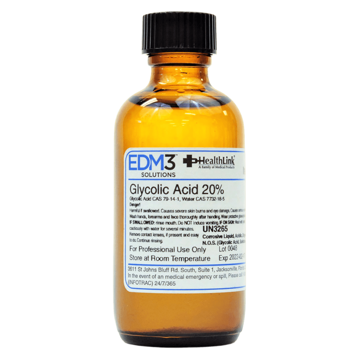 Glycolic Acid Reagent 20% Solution, 4 oz Bottle