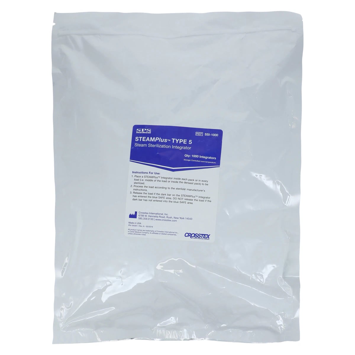 STEAMPlus™ Class 5 Sterilization Integrator Strips, 4" x 0.75", 1000/Box, SSI-1000