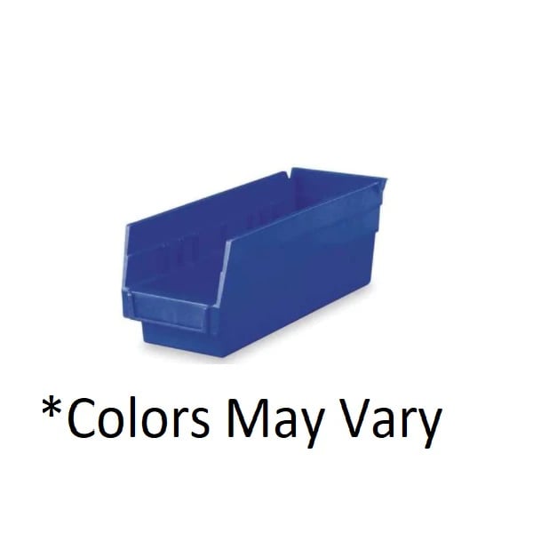 Akro-Mils Insight Shelf Bin, Blue Plastic, 11-5/8 x 4-1/8 x 4 in, 24/Case