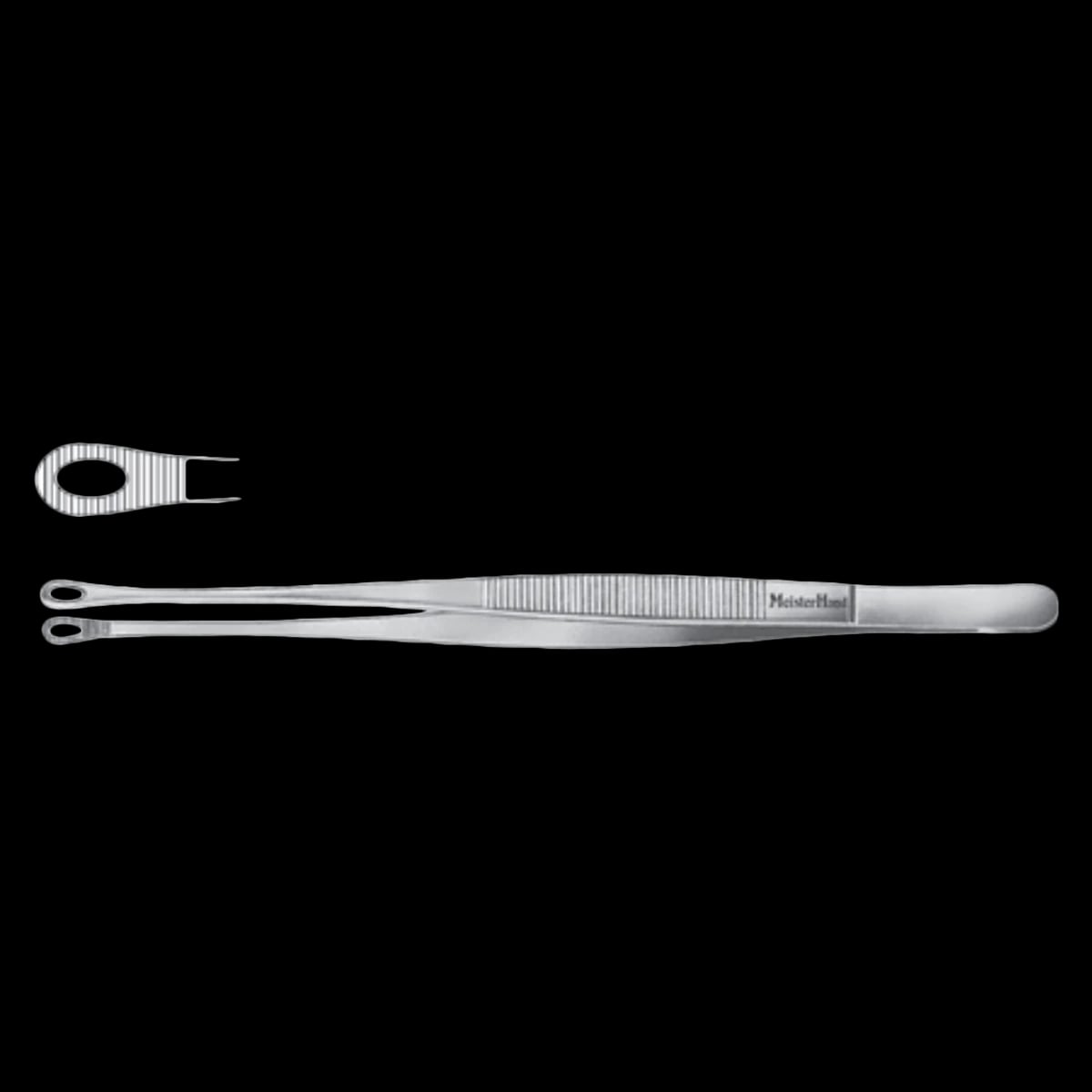 Meister-Hand Singley Tissue Forceps, Straight, 9", Stainless Steel, Autoclavable
