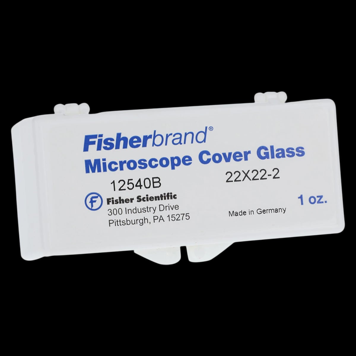 Fisherbrand Microscope Cover Glass, 22x22mm, #2 Thickness, Square Edge, 1/Pk