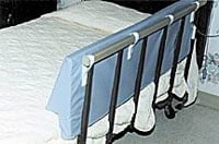 Medline Wedge Bed Rail Foam Bumper with Vinyl Cover, Blue, 35" Long