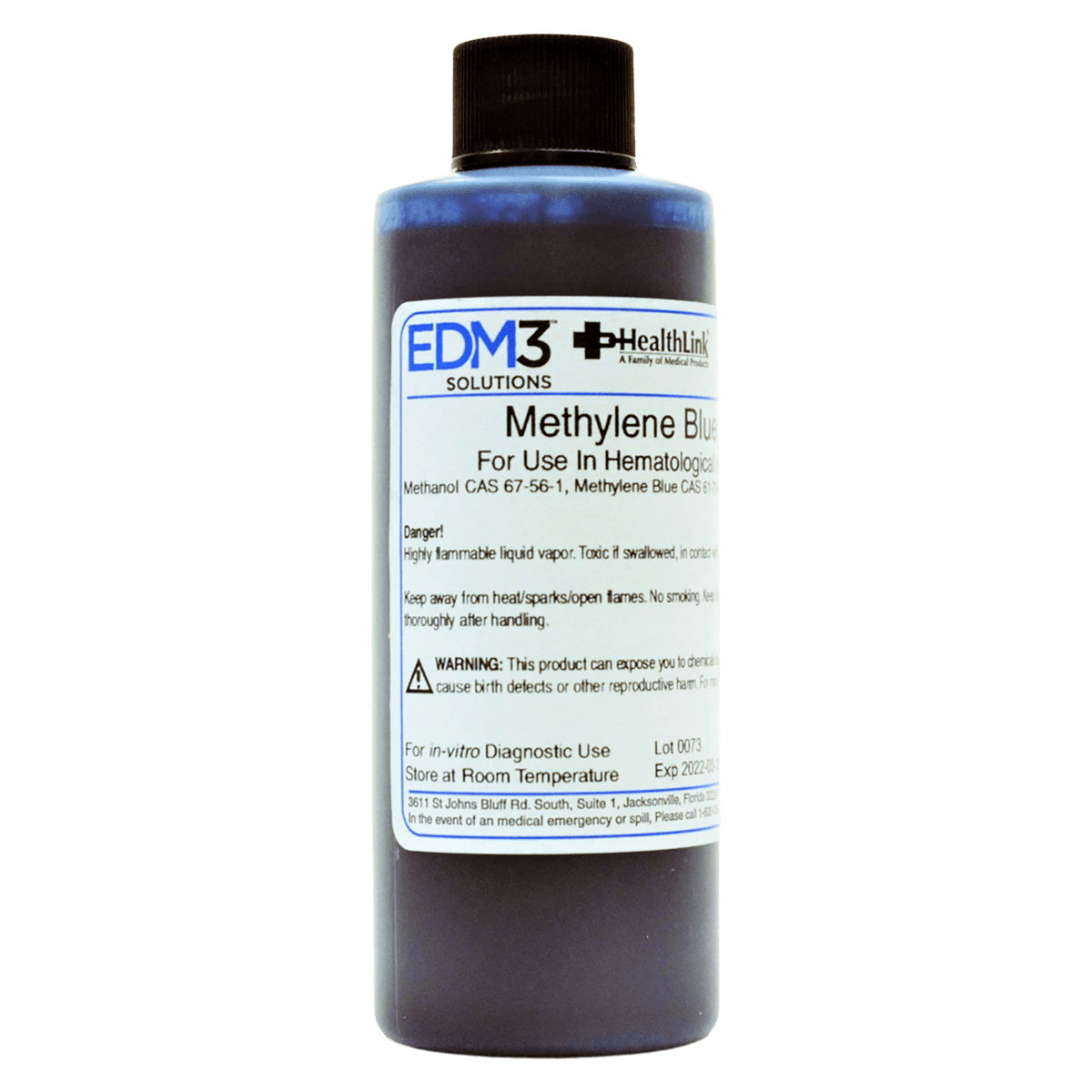 Methylene Blue Stain 5%, 4 oz Bottle