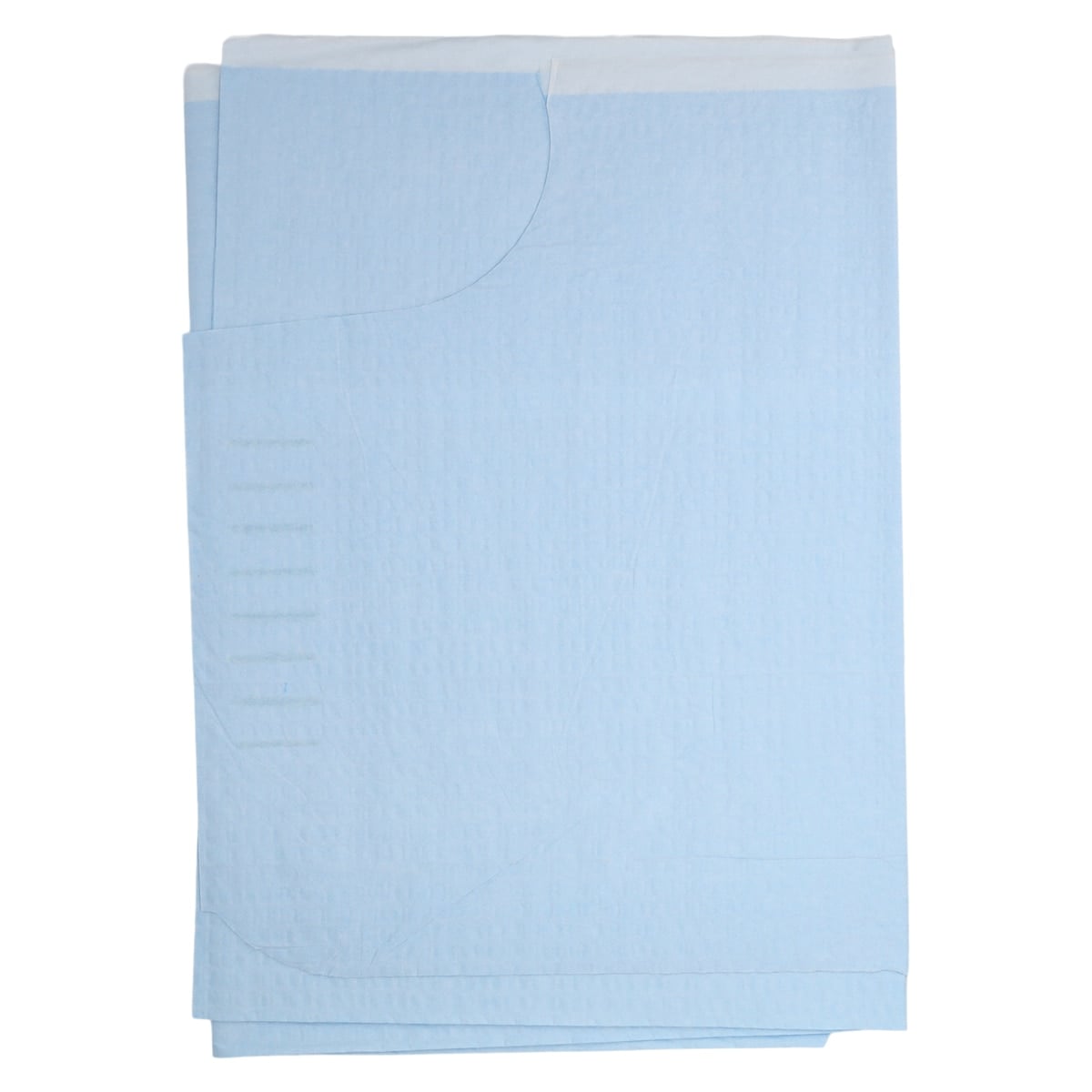 Graham Medical Exam Gown, Disposable, Tissue/Poly/Tissue, Medium/Large, 30" x 42", Blue, 50/Case