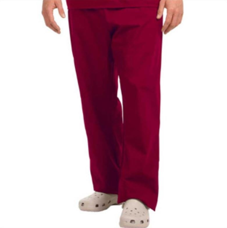 Fashion Poplin® Sangria Fashion Scrub Pants, Unisex X-Small, 65% Polyester/35% Cotton, Drawcord Closure, Right Hip Pocket, Latex-Free, Non-Sterile