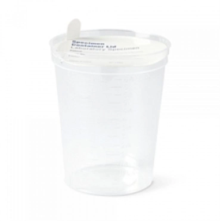 Medline Deluxe Urinalysis Container, 6 oz, Silicone, Non-Sterile, Graduated, 500/Case