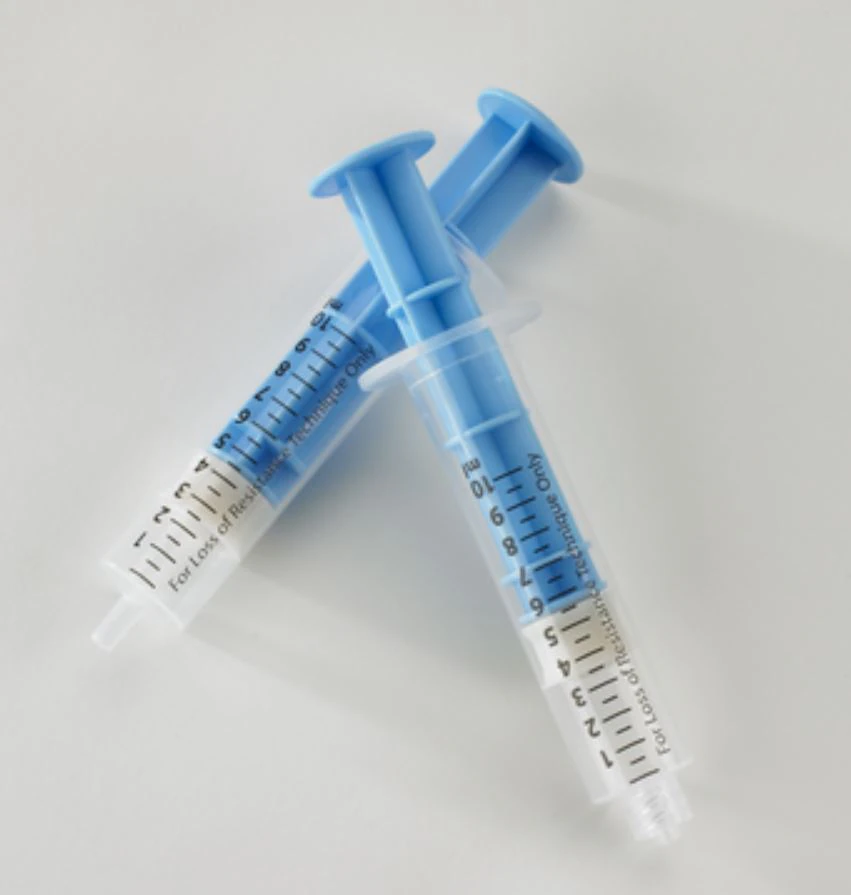 EpiGlide Loss of Resistance Syringe, 10cc, Blue Translucent, Luer Slip Tip, Low Dead Space, Sterile, Individually Packaged, 50/Case