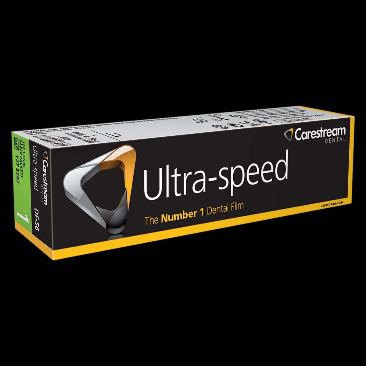 Carestream Ultra-Speed DF-56 Intraoral X-Ray Film, Size 1, Single Film Paper Packets, 100/Box, 1273747