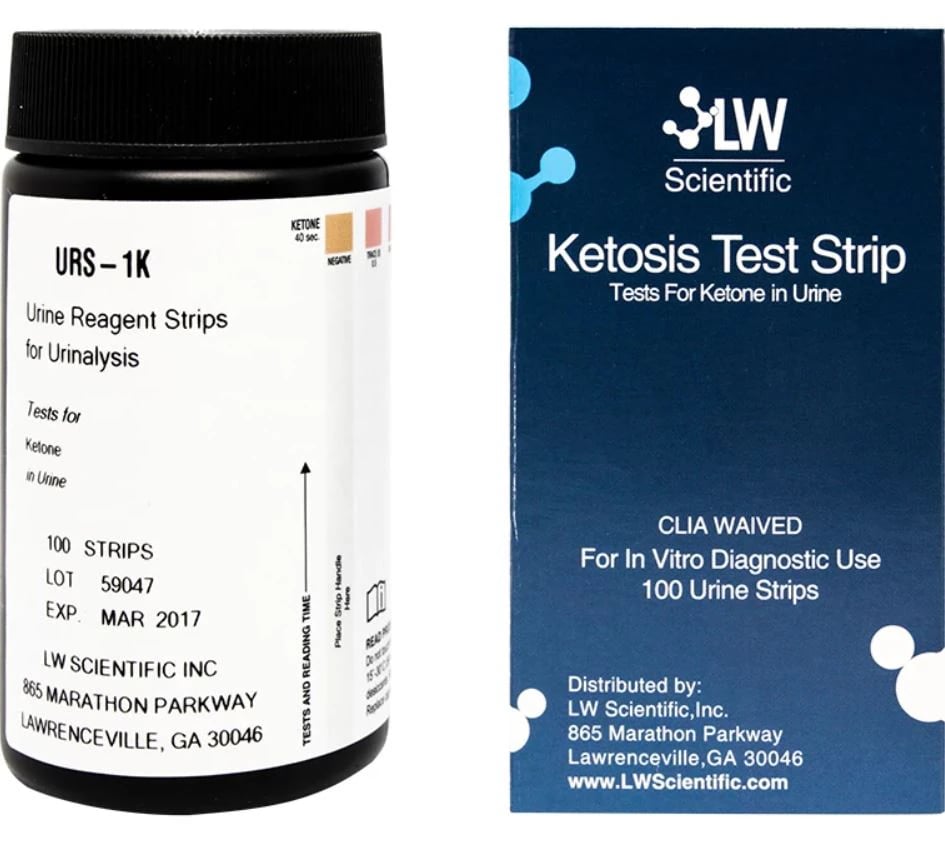 LW Scientific Ketone Urine Reagent Strips, CLIA Waived, 100 Strips/Bottle, 12 Bottles/Case