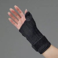 DeRoyal Wrist/Forearm Splint, Leatherette, 11", Size Small, Left