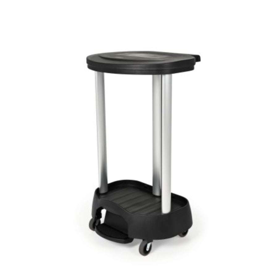 Premier Linen Hamper, 4-Wheel, Black, 18.9 x 22.7 x 37.8 in