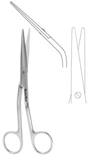 Meister-Hand Cottle Surgical Scissors, Angled, 6-1/2" (6.5"), Stainless Steel, Each