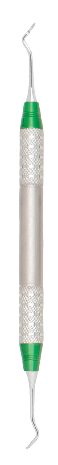 A. Titan Instruments Athena Titanium Implant Curette, Columbia 13/14 Double Ended, Green Color-Coded D-Lite Stainless Steel Handle, 1/Pk