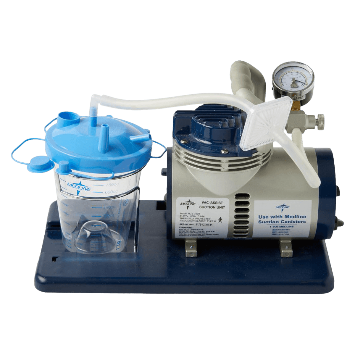 Medline Vac-Assist Portable Suction Aspirator with 800 mL Canister