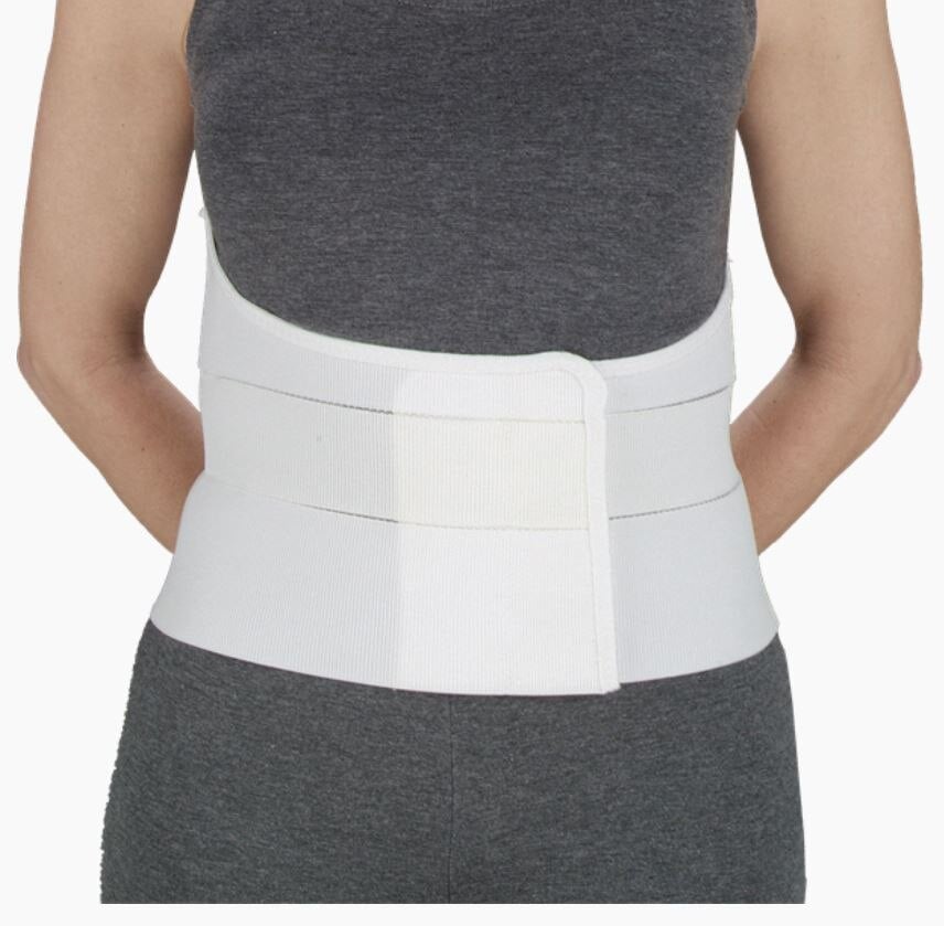 DeRoyal Premium Belt Rib 3-Panel White Elastic Rib Belt, Adult X-Large, 10"
