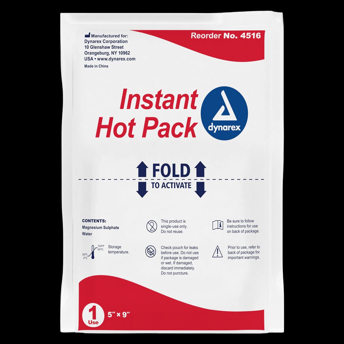 Dynarex Hot Pack Instant, 5" x 9"