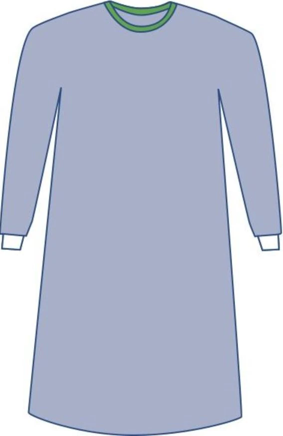 Medline Eclipse Non-Reinforced Surgical Gown, AAMI Level 2, SMS Fabric, 3X-Large, Blue, Sterile, Hook & Loop Neck, 18/Case