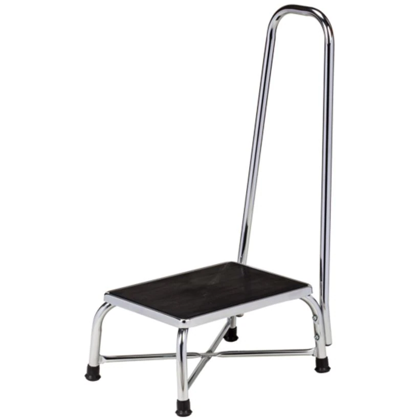 Clinton Industries Bariatric Step Stool, Chrome 4-Leg, Large Top