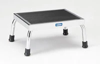 Pedigo Step Footstool, Chrome, 4-Leg, 12" x 30" x 8"