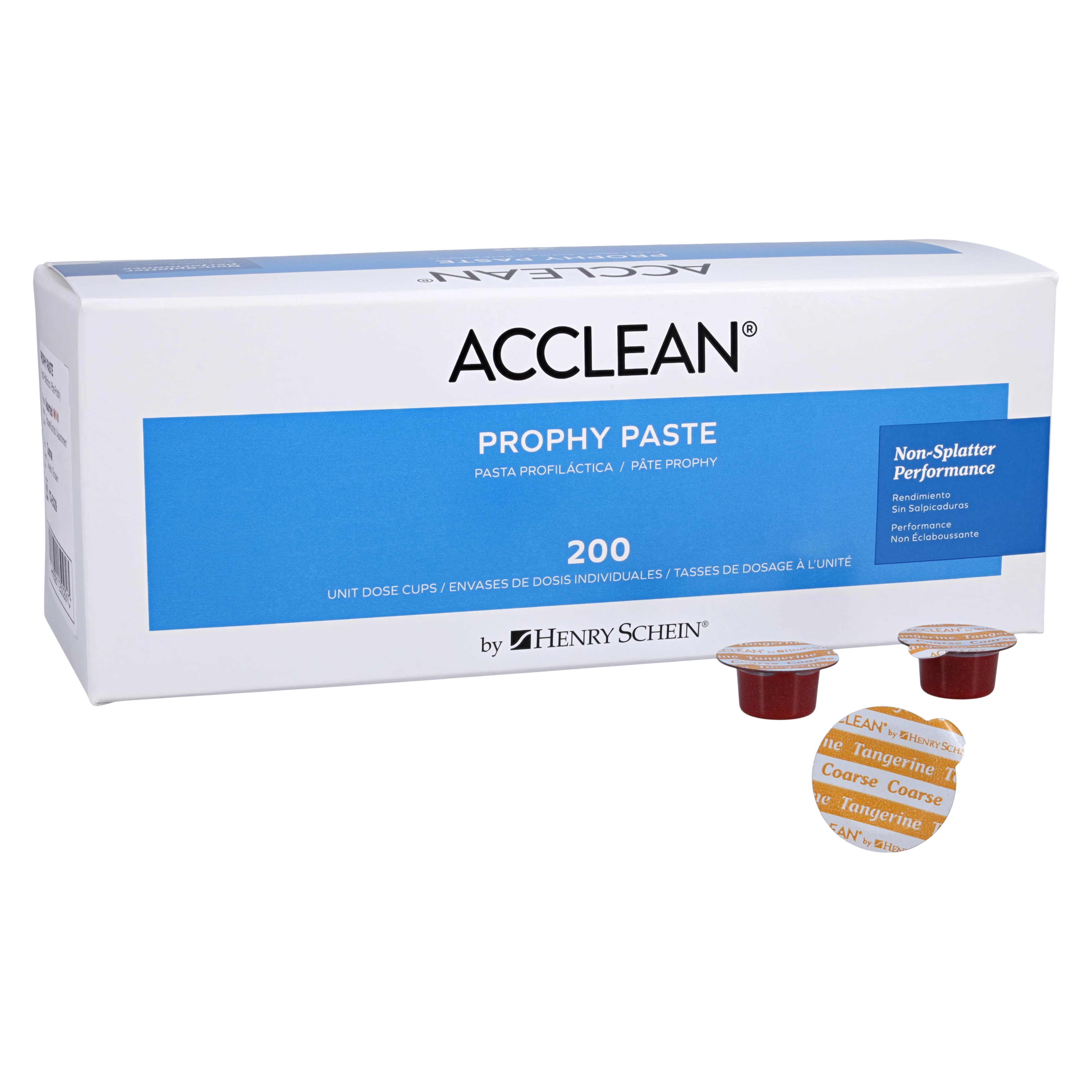 Acclean Prophy Paste Coarse, Unit Dose Cups, Strawberry/Tangerine/Vanilla, Gluten Free, 200/Bx