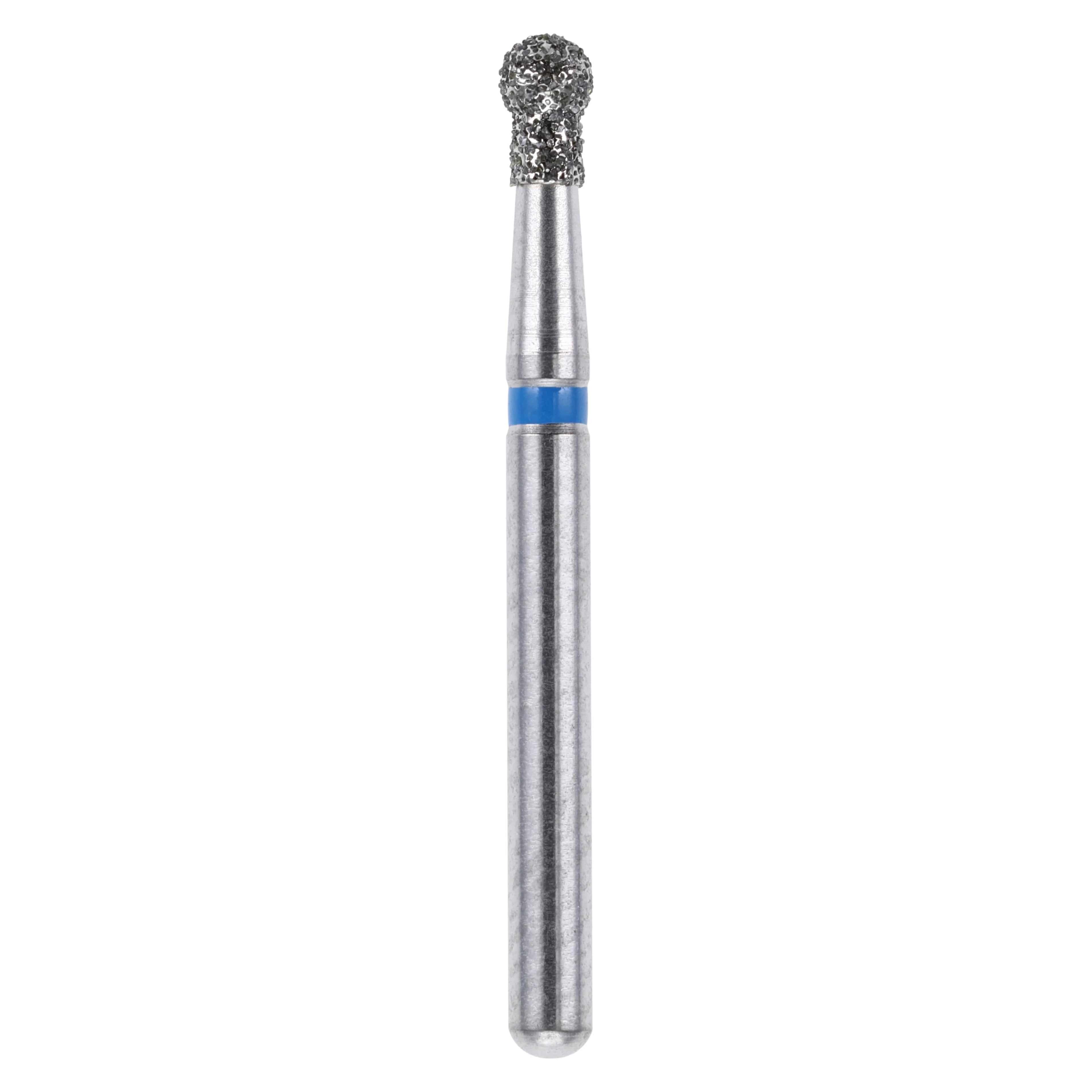 Diamond FG 802-018M Friction Grip Medium Round + Neck Bur, 3.1 mm, 5/Pack