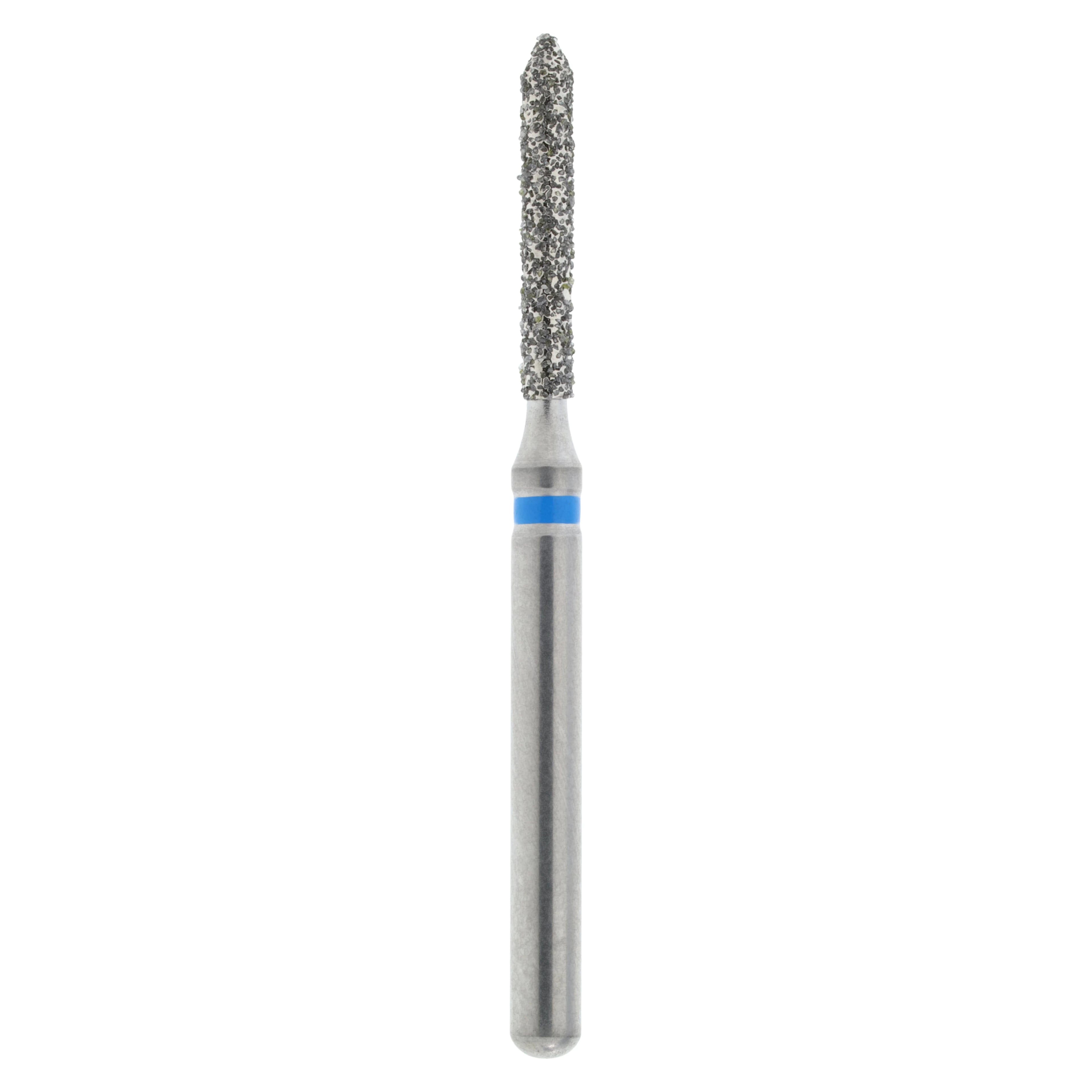 Diamond FG 885-012M Beveled Cylinder Friction Grip Diamond Bur, Medium, 8.0 mm, 5/Pack