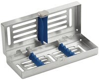 Henry Schein Instrument Cassette 5 Stainless Steel, Green, Autoclavable with Silicone Rails, 7.1 x 2.8 x 1.3 in
