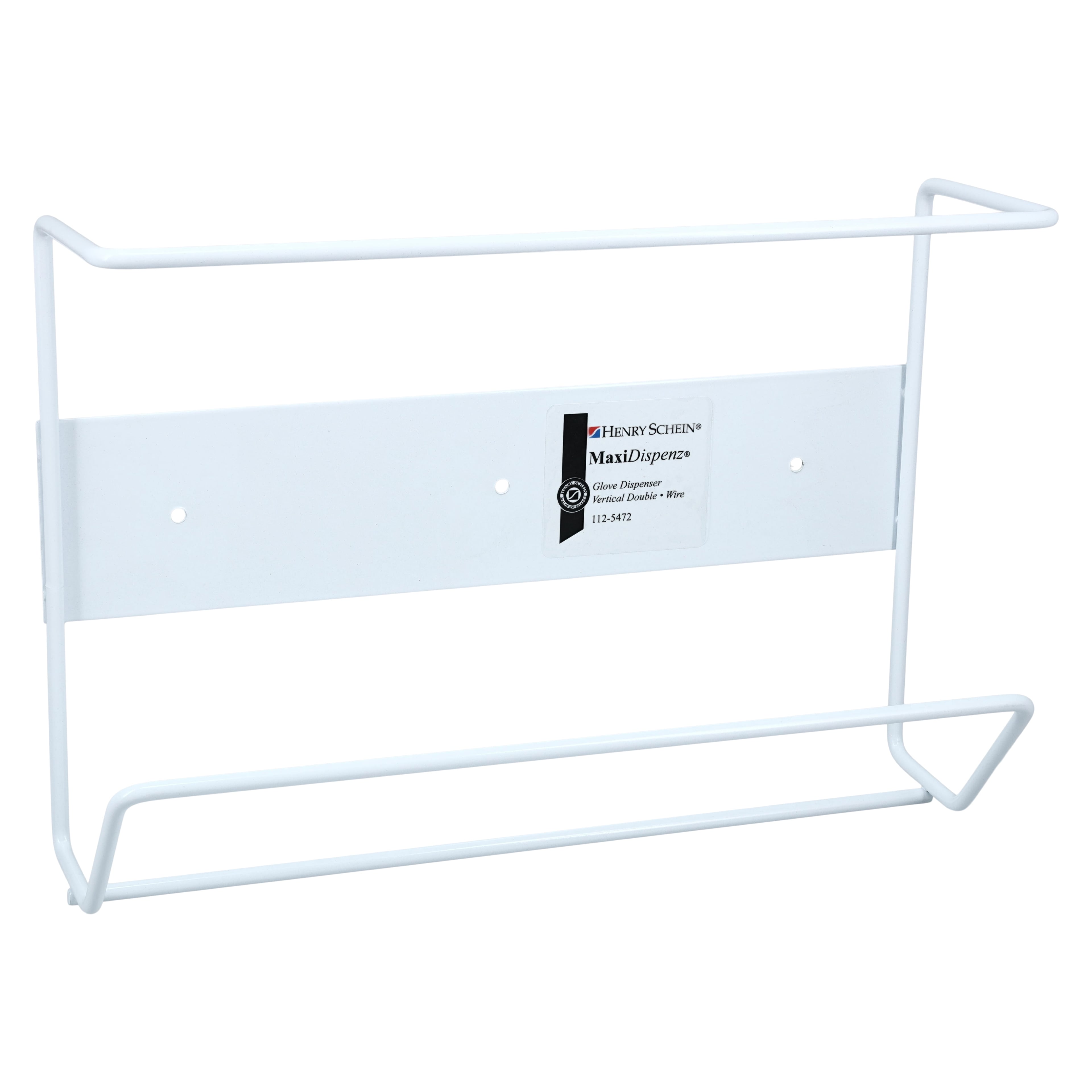 Maxi-Dispenz Wire Glove Box Dispenser, Double Horizontal, Steel Wire, Wall-Mount