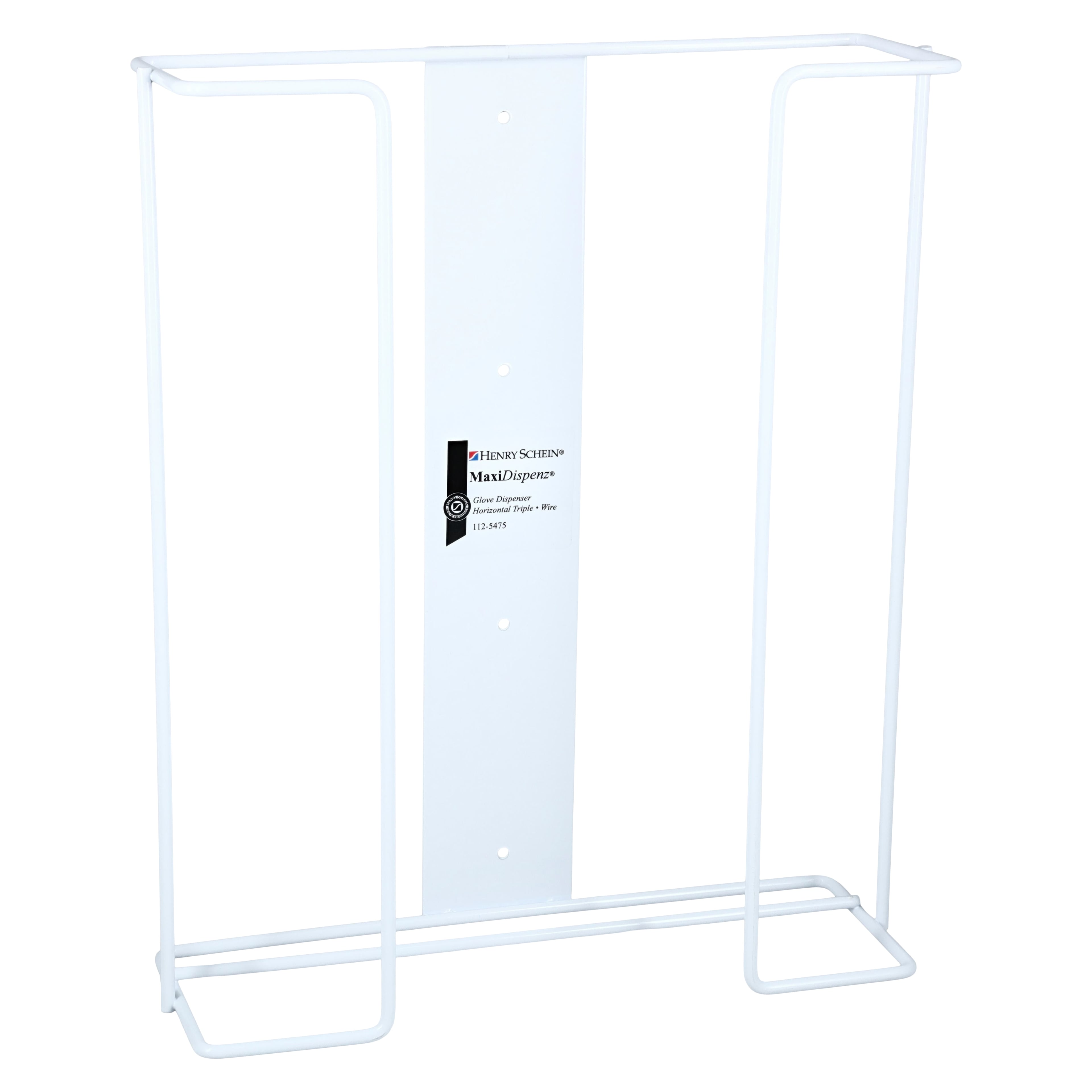 Maxi-Dispenz Wire Glove Box Dispenser, Triple Horizontal, Steel Wire Frame with White Powder Finish