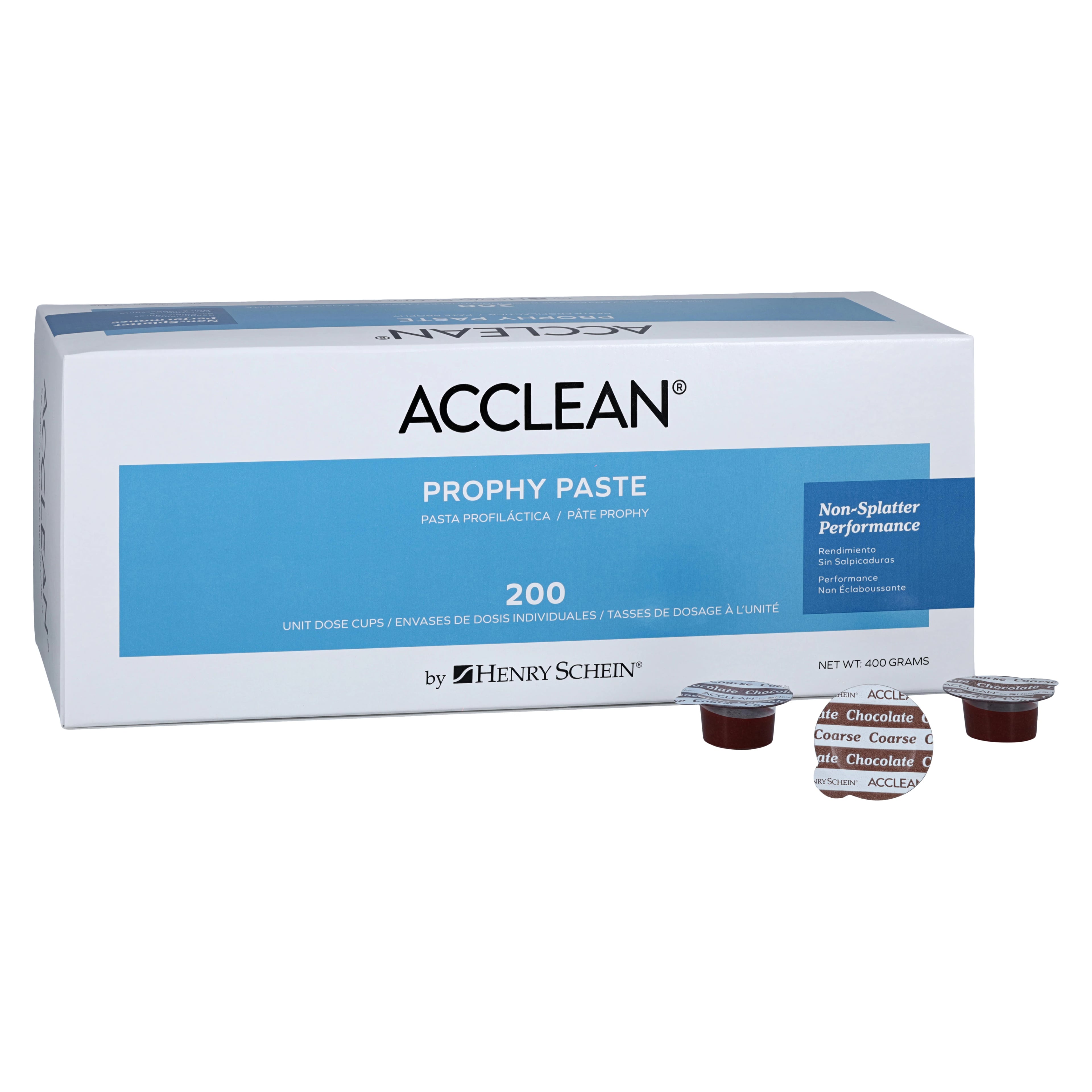 Acclean Prophy Paste Coarse, Chocolate, Gluten Free, Unit Dose Cups, 200/Bx