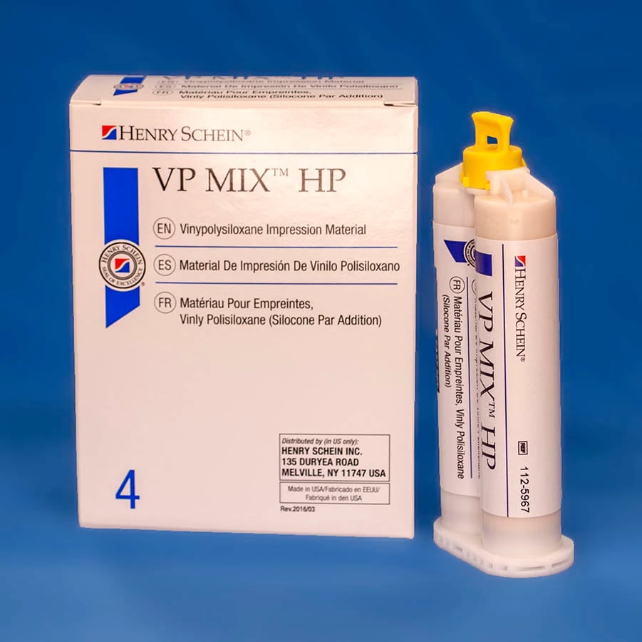 VP Mix HP Fast Set Berry VPS Impression Material, Light Body, Vinylpolysiloxane, Gluten Free, 4/Box