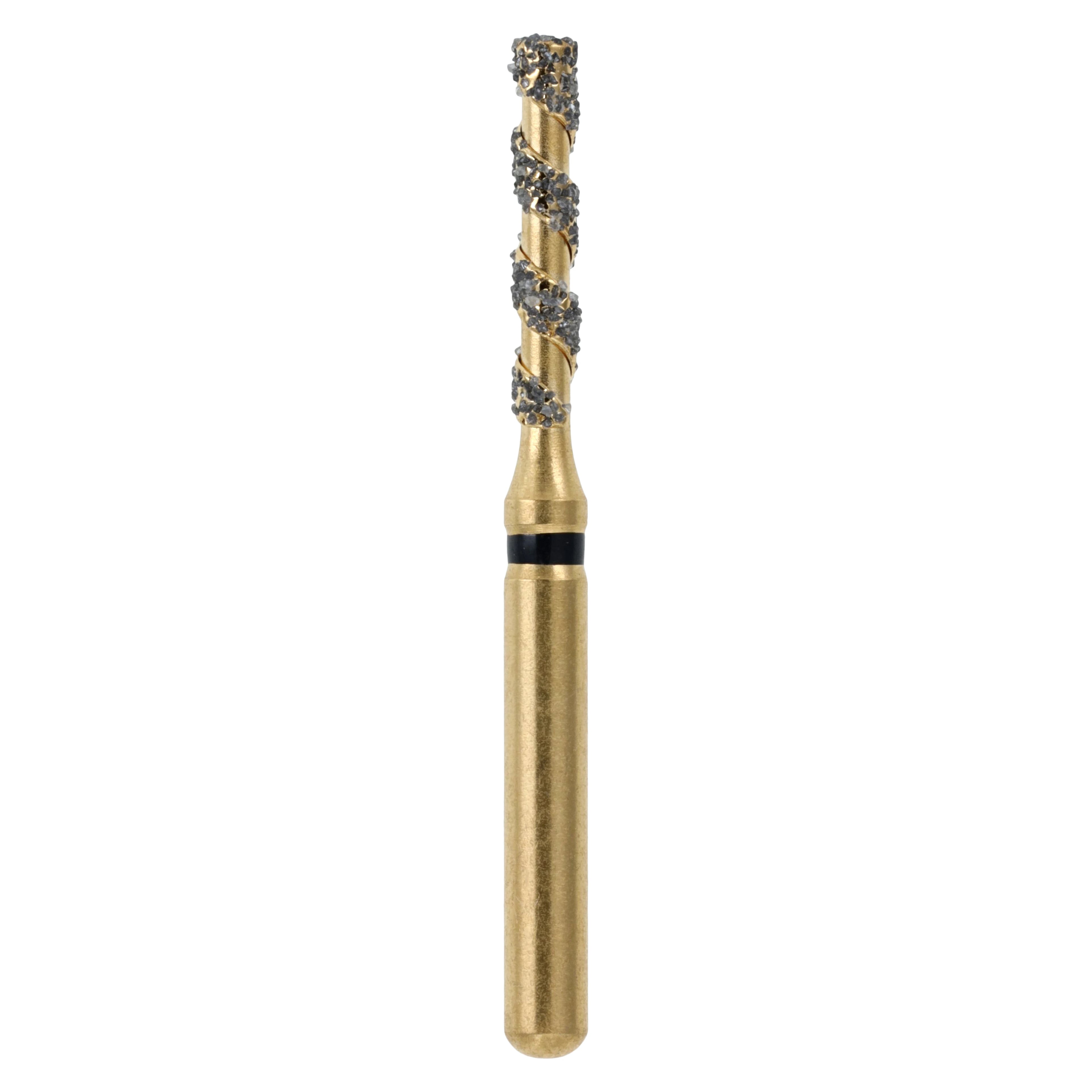 Maxima SC Diamond FGSS XCoarse Flat End Cylinder Spiral Cut Bur, 836-012SC, 5/Package