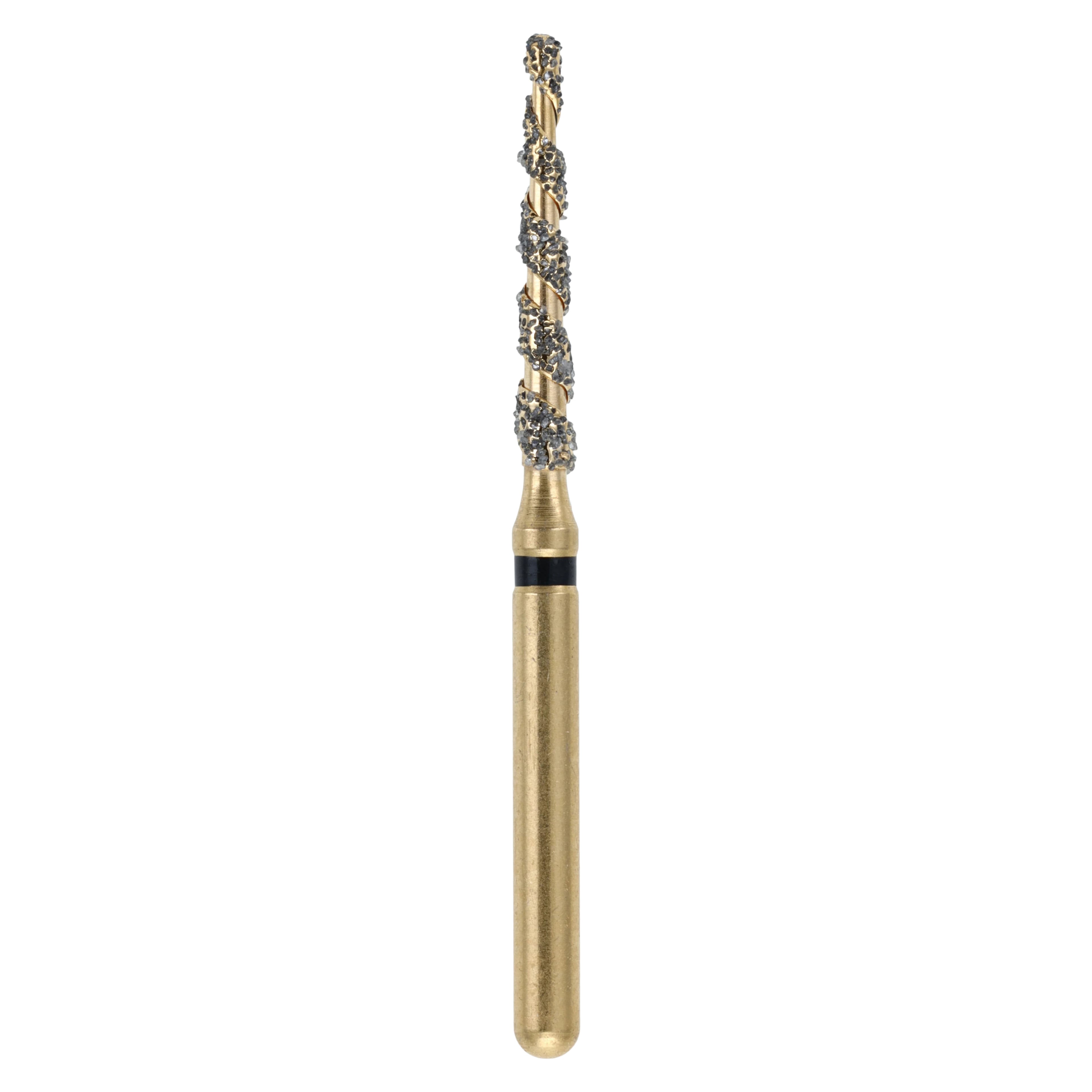 Maxima SC Diamond FG Extra Coarse Round End Taper Bur, 850L-014SC, 5/Pk