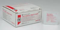 Henry Schein Alcohol Prep Pads, Sterile, 2-Ply, Non-Woven, Medium, 30x30mm