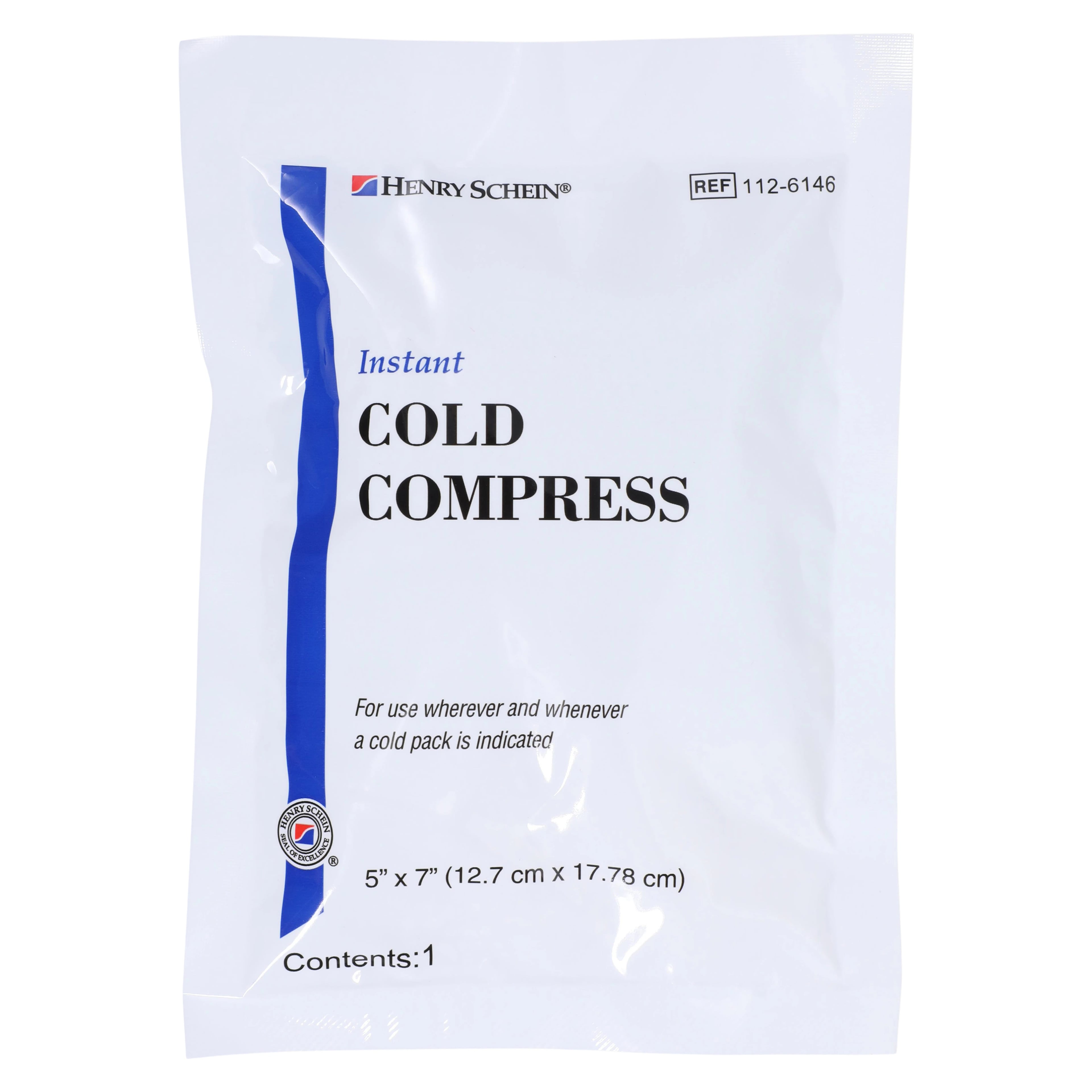 Henry Schein Instant Cold Compress, Disposable, 5x7"