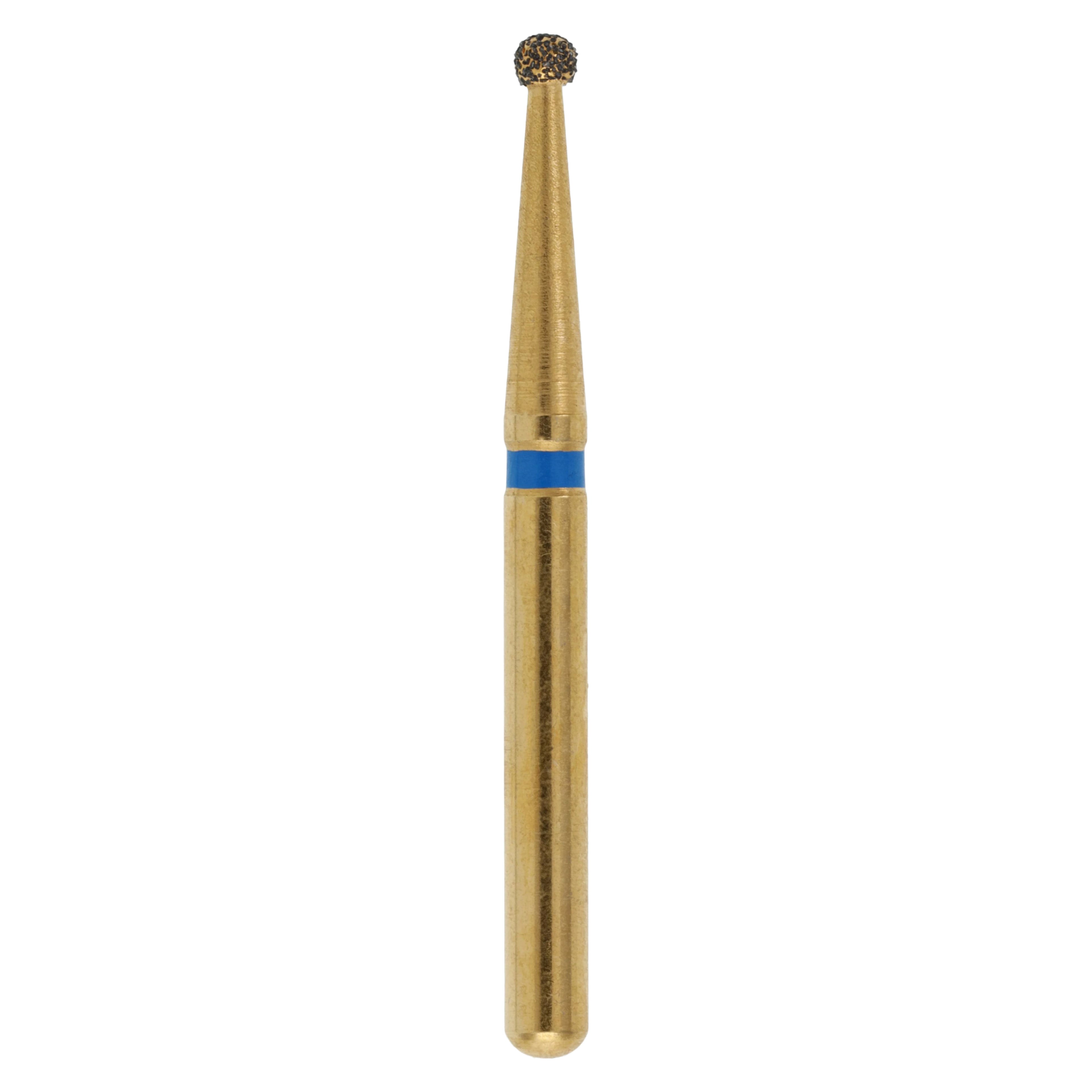 MAXIMA GOLD Diamond FG Bur, Medium Round, Friction Grip, 12.0 mm, G801-012M, 5/Pk
